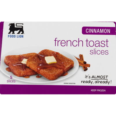 Food Lion French Toast, Cinnamon, Slices, Box