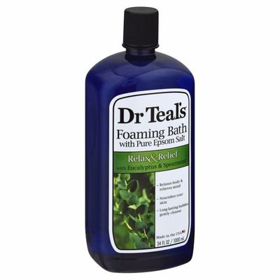 Dr. Teal's Foaming Bath with Pure Epsom Salt, Relax & Relief with Eucalyptus & Spearmint