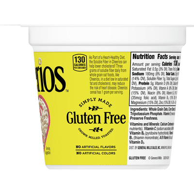 Cheerios Cups, Cereal with Whole Grain Oats, Gluten Free, 12 Count