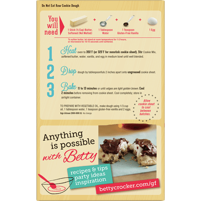 Betty Crocker Gluten Free Chocolate Chip Cookie Mix