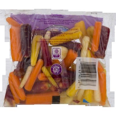 Cal Organic Farms Baby Carrots, Rainbow, Cut & Peeled