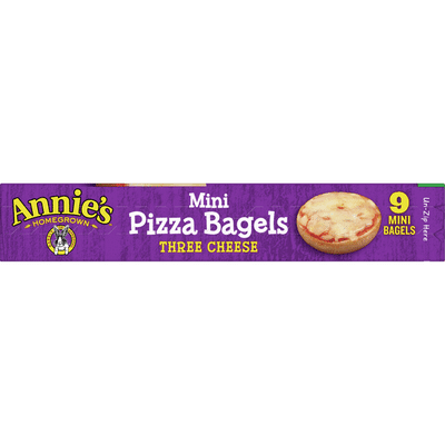 Annie's Three Cheese Mini Frozen Pizza Bagels, 9 Count