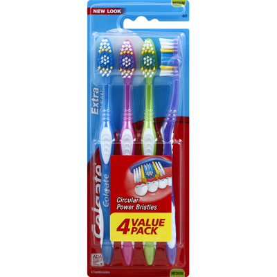 Colgate Toothbrushes, Medium, 4 Value Pack (4 each) - Instacart