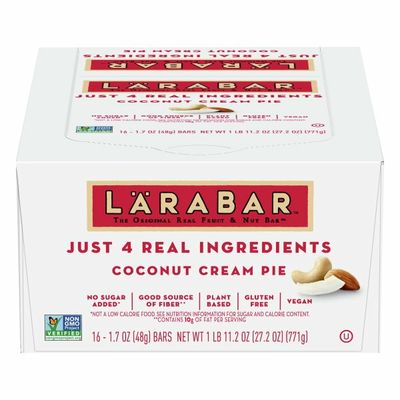 Larabar Fruit & Nut Bar, Coconut Cream Pie, Gluten Free, Vegan, 16 Count