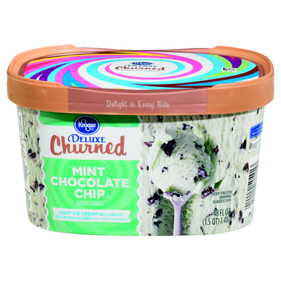 Kroger Deluxe Churned Light Ice Cream (48 fl oz) - Instacart