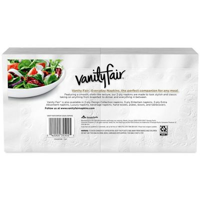 Vanity Fair Everyday Napkins, 200 2-Ply Paper Napkins