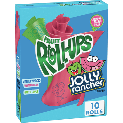 Fruit Roll-Ups Fruit Snacks, Jolly Rancher, 10 Count