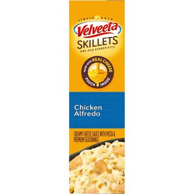 Kraft Velveeta Chicken Alfredo One Pan Dinner Kit with Cheese Sauce, Pasta & Seasonings