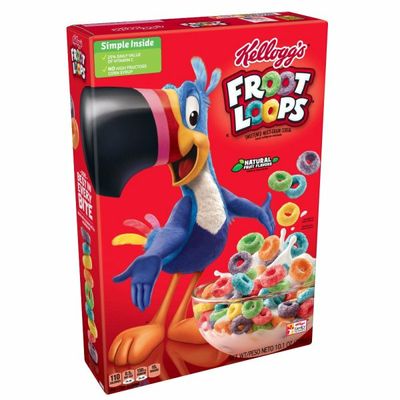 Kellogg's Froot Loops Breakfast Cereal, Fruit Flavored, Breakfast Snacks with Vitamin C, Original