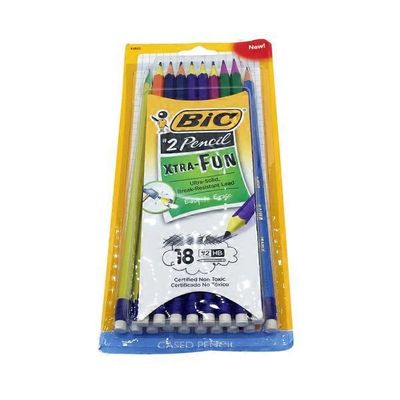 BiC Xtra Fun Assorted Two-Tone Barrel Color #2 Pencils