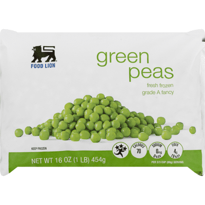Food Lion Green Peas, Bag