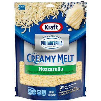 Kraft Shredded Mozzarella Cheese with a Touch of Philadelphia