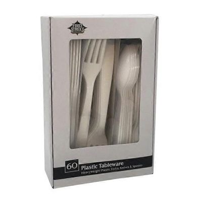 First Street Artstyle White Combo Cutlery