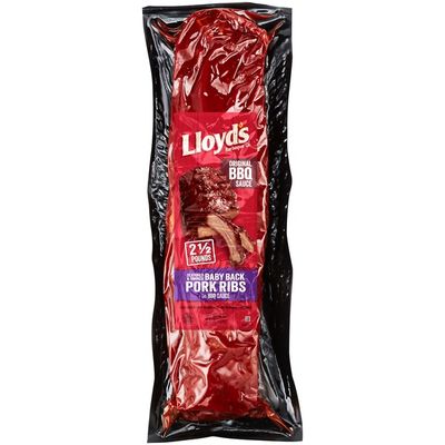 Lloyd's Seasoned & Smoked Baby Back Pork Ribs in Original BBQ Sauce