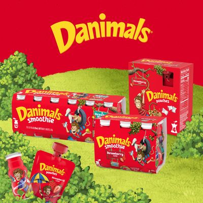 Danimals Strawberry Explosion & Banana Split Variety Pack Smoothies