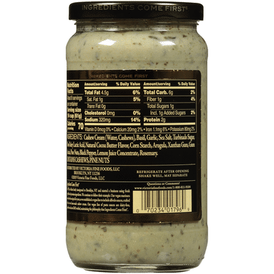 Victoria Vegan Alfredo Arugula Pesto Sauce
