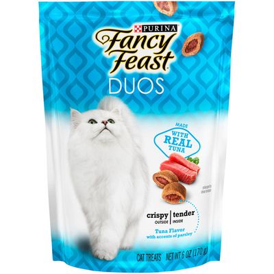 Purely Fancy Feast Cat Treats, Duos Tuna Flavor With Accents of Parsley