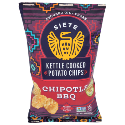 Siete Potato Chips, Chipotle BBQ, Kettle Cooked