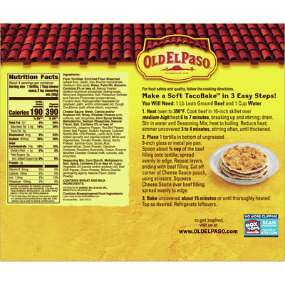 Old El Paso Dinner Kit, Soft Tacobake