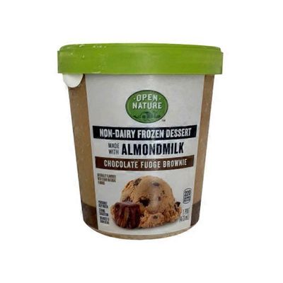 Open Nature Fudge Brownie Flavored Plant Based Almond Non-dairy Frozen Dessert