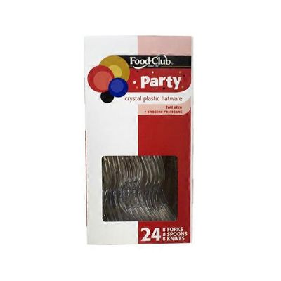 Food Club Clear Plastic Cutlery Combo