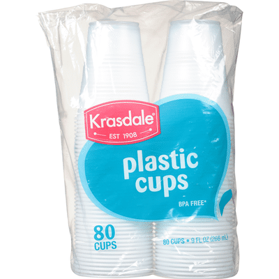 Krasdale Cups, Plastic, 9 Fluid Ounces