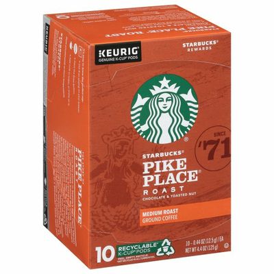Starbucks Medium Roast K-Cup Coffee Pods — Pike Place Roast for Keurig Brewers