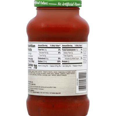 Ragu Pasta Sauce, Chunky Garden Vegetable