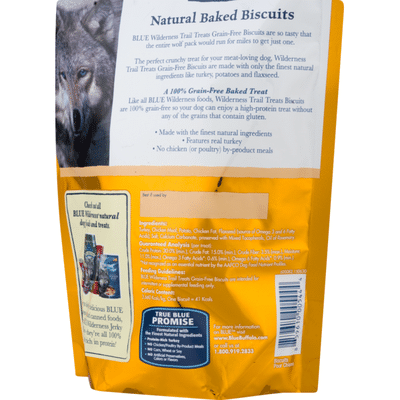 Blue Buffalo Wilderness Trail Treats High Protein Grain Free Crunchy Dog Treats Biscuits, Turkey Recipe