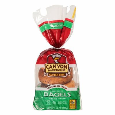 Canyon Bakehouse Gluten Free Everything 100% Whole Grain Bagels