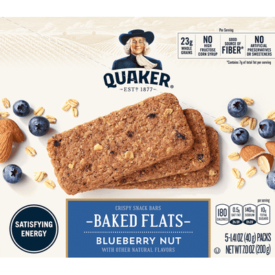 Quaker Breakfast Flats Blueberry Nut Bars