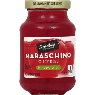 Signature Kitchens Maraschino Cherries, in Heavy Syrup