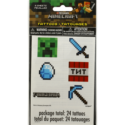 Unique Tattoos, Minecraft, 4 Sheets