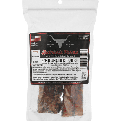 Butcher's Prime Dog Treats, Krunchie Tubes, 3 Inch (4 each) Delivery or