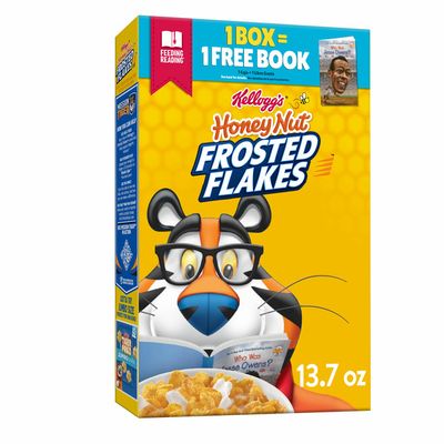 Kellogg's Frosted Flakes Breakfast Cereal, 8 Vitamins and Minerals, Kids Snacks, Honey Nut