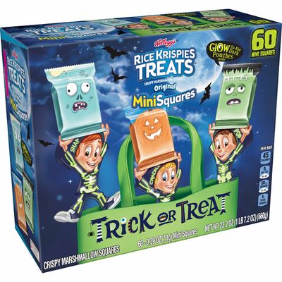 Kellogg's Rice Krispies Treats Mini-Squares Mini Marshmallow Snack Bars, Kids Snacks, Halloween Pack