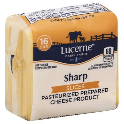 Lucerne Sharp Pasteurized Prepared Cheese Product Slices