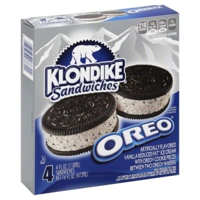 Klondike Frozen Dairy Dessert Sandwiches Oreo