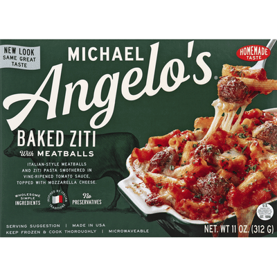 Michael Angelo's Baked Ziti, with Meatballs