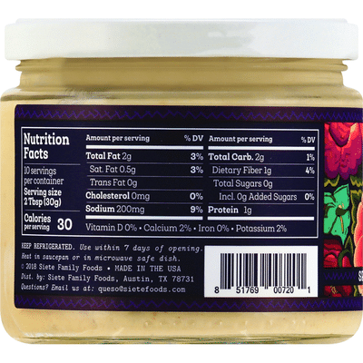 Siete Cashew Queso, Dairy Free, Spicy Blanco