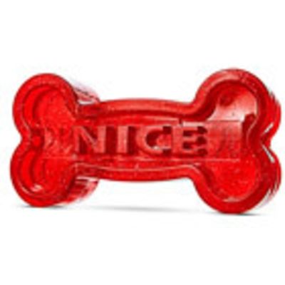Petco Holiday Small Rubber Naughty Or Nice Bone Dog Toy 3.5" L X 1.5" W X 1" H