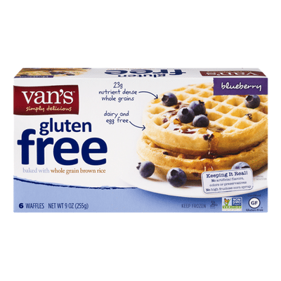 Van's Waffles, Gluten Free, Blueberry