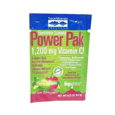 Trace Minerals Research Electrolyte Stamina Power Pak Liquimins Dietary Supplement, Cherry Limeade