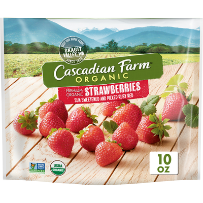 Cascadian Farm Organic Strawberries, Premium Frozen Fruit, Non-GMO