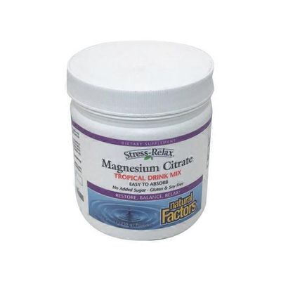 Natural Factors Stress Relax Magnesium Citrate Tropical Drink Mix