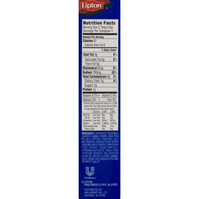 Featured image of post Lipton Onion Soup Mix Nutrition Information