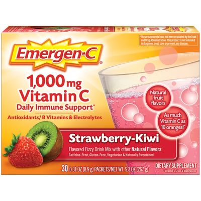 Emergen-C Vitamin C Fizzy Drink Mix Strawberry Kiwi, Vitamin C Fizzy Drink Mix Strawberry Kiwi