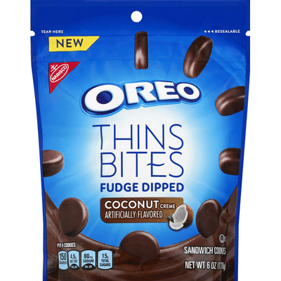 Oreo Sandwich Cookies, Coconut Creme, Fudge Dipped