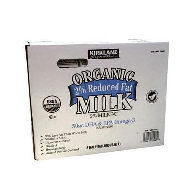 Kirkland Signature Organic Reduced Fat Milk, 3 x 64 oz