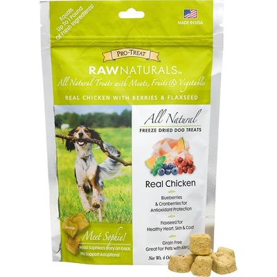 Pro Treat Raw Naturals All Natural Freeze Dried Dog Treats Real Chicken
